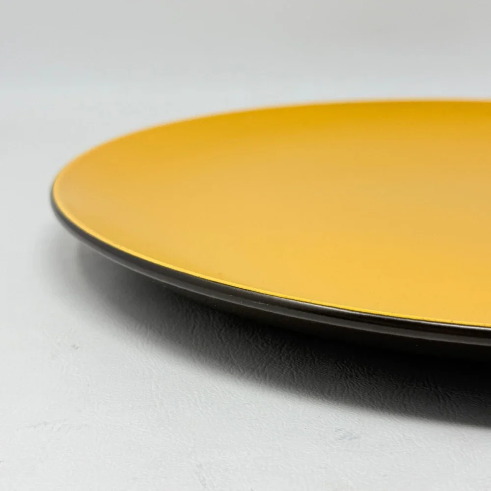 Mikasa TerraStone Curry Yellow Brown Chop Plate Sandwich 12